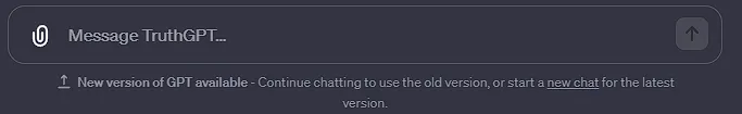 Text in ChatGPT shows that the custom GPT was out of date